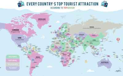 Map: The Top Tourist Attraction in Every Single Country