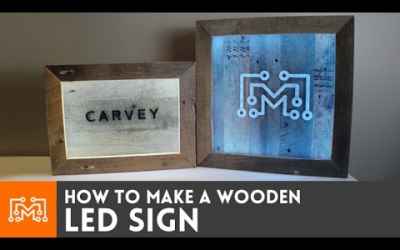 LED sign with reclaimed wood // How-To