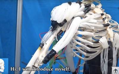 Researchers create skeleton robot with human-like muscles