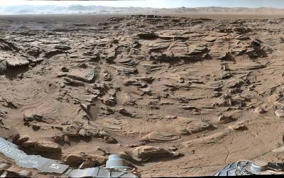 Curiosity snaps a pic of the most rugged plateau it crossed