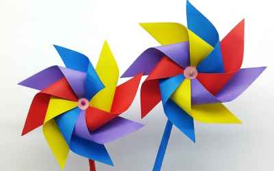 How to make a Paper Windmill for Kids - Windmill making Tutorial (Pinwheel)