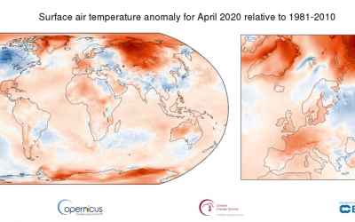Global Warming sets Record of Hottest April & Climbs to 2020 Warmest Year Milestone