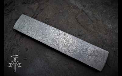 Curious about Making Raindrop Pattern on Damascus Steel? Watch & Learn